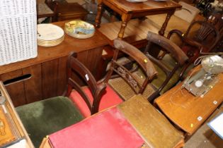 Five various 19th Century dining chairs