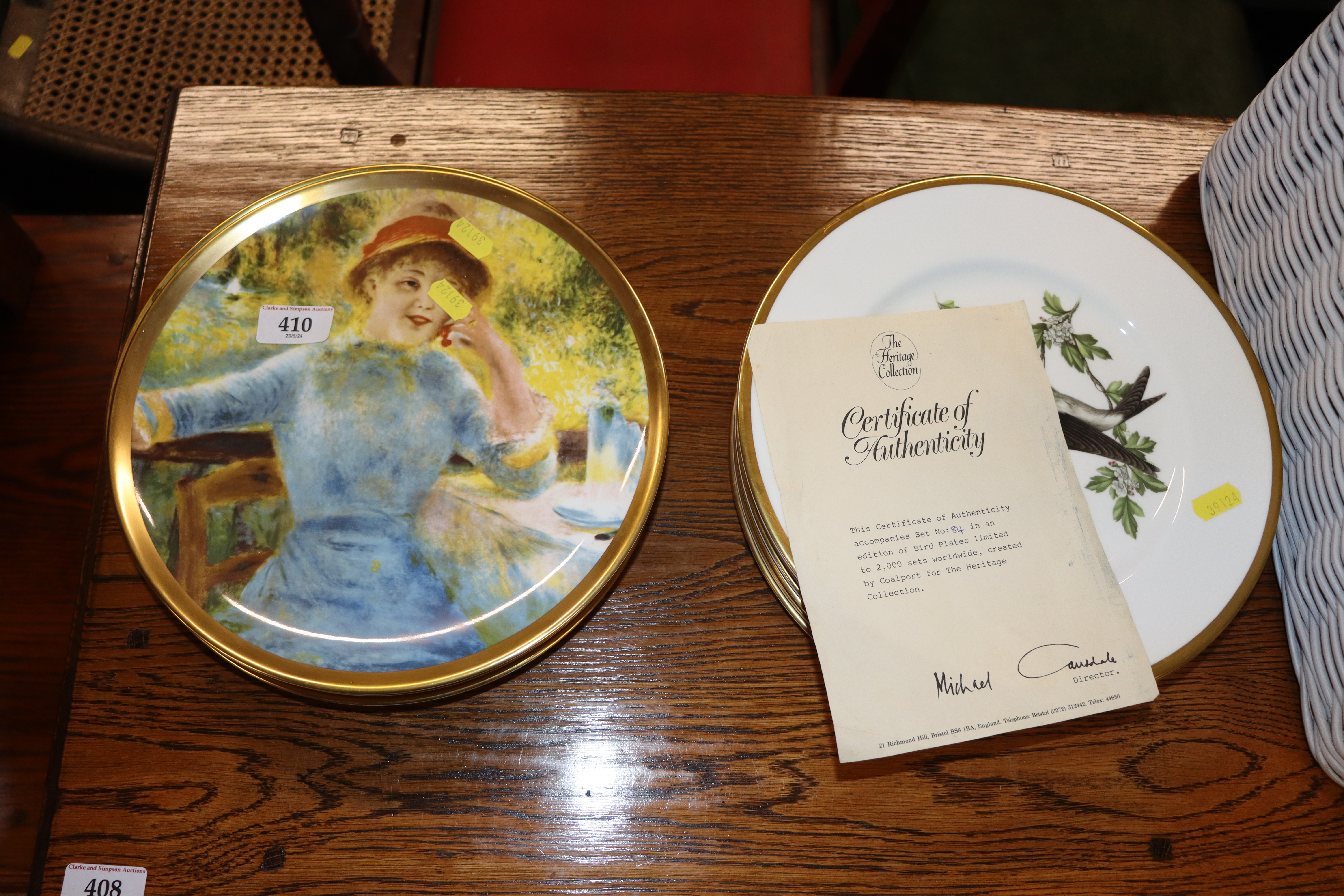 A quantity of Crown Staffordshire collectors plate