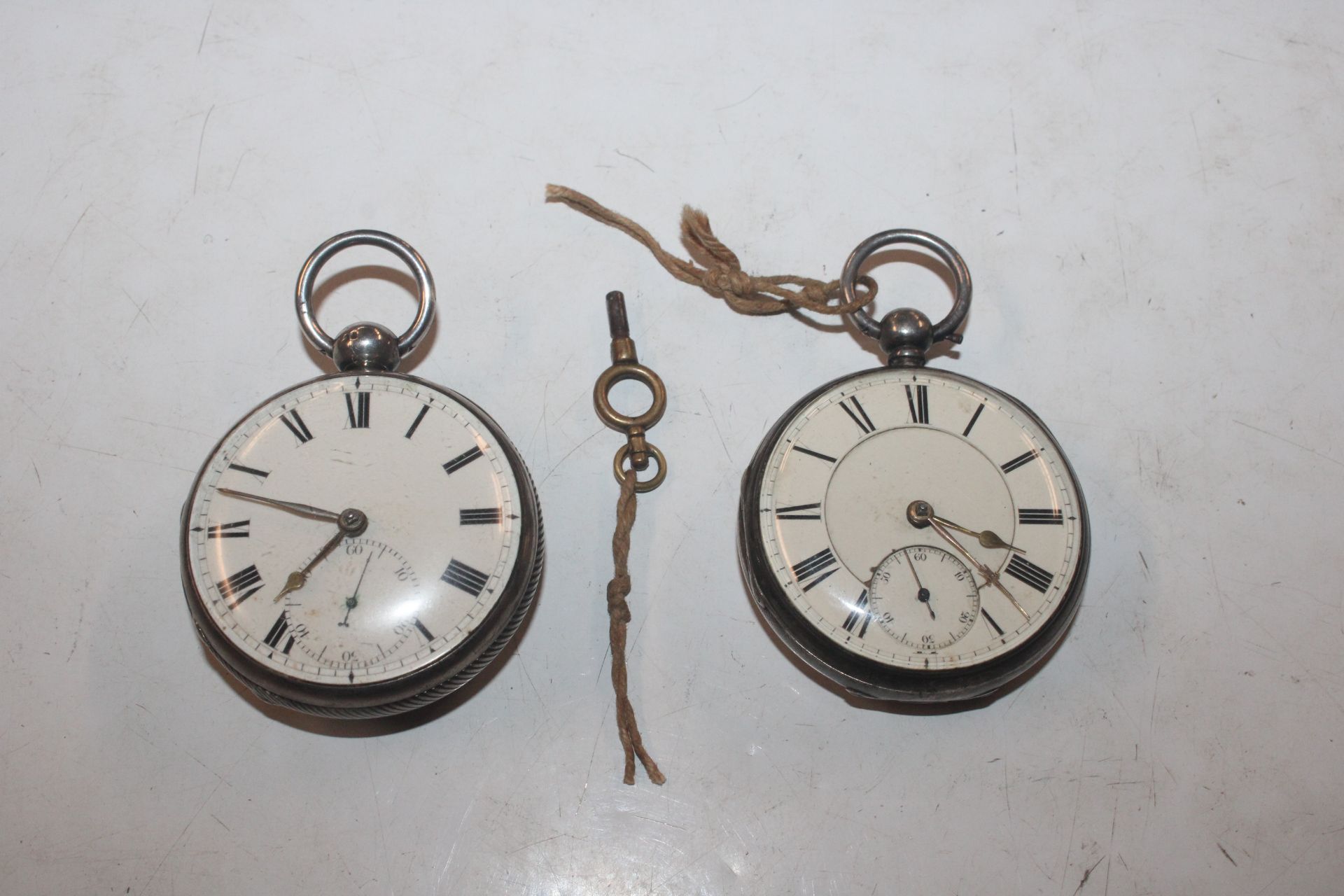 Two silver cased pocket watches