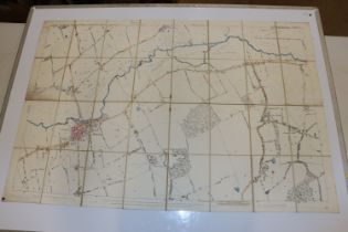 A War Office Dept folding map, Ordnance Survey Off