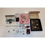 A collection of boxes costume jewellery