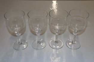 Four Tiffany & Co. Hampton wine glasses