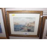 Joseph Galea, watercolour, signed and inscribed st