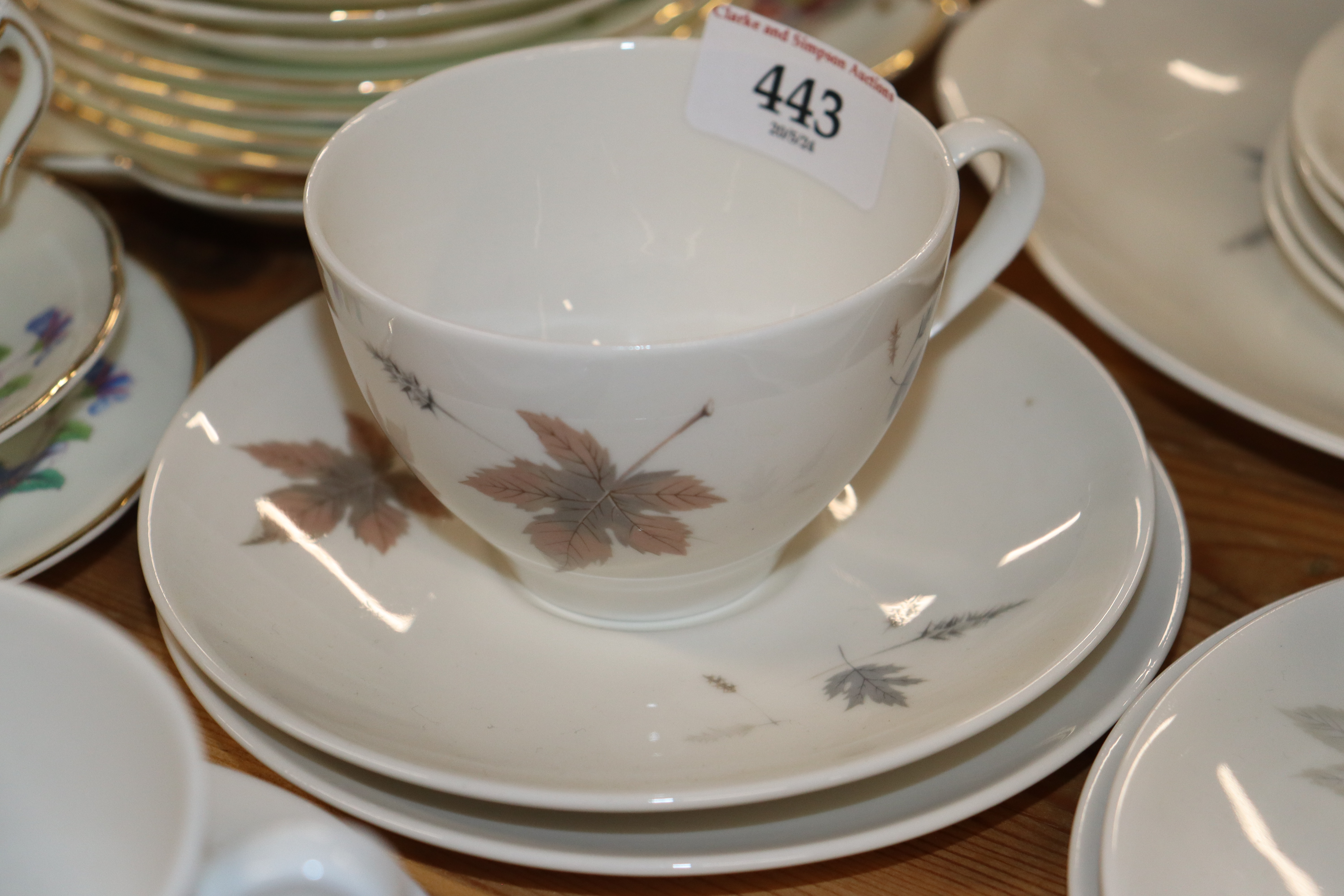 A quantity of crescent floral decorated bone china - Image 4 of 7