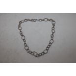 A chunky solid Sterling silver necklace approx. 43