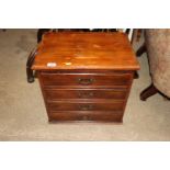 A music chest of small proportions fitted four dra