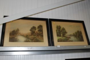 Two coloured prints, 'A June Morning' and 'Septemb