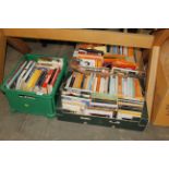 Three boxes of Penguin and other books