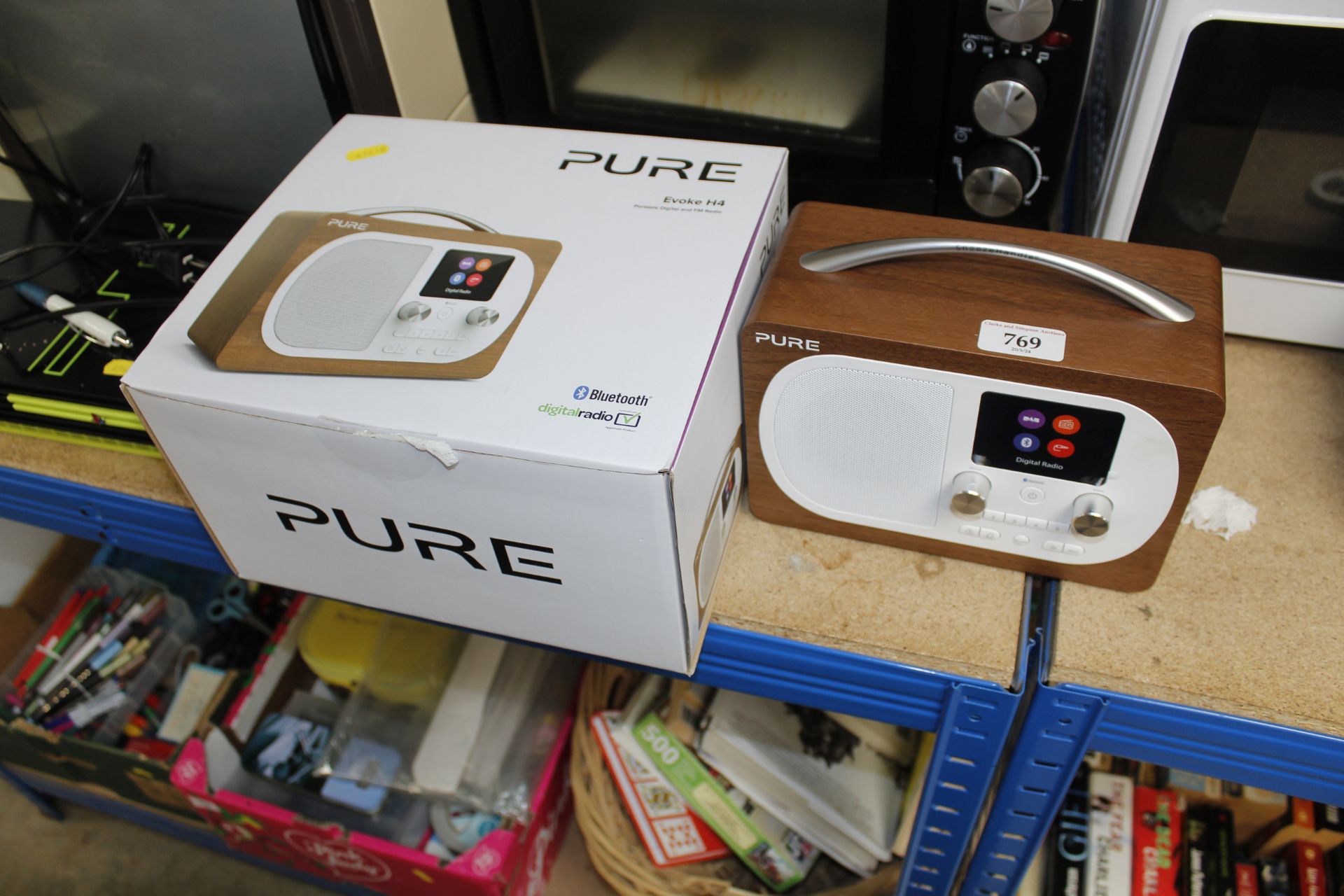An as new Pure Evoke H4 portable digital radio