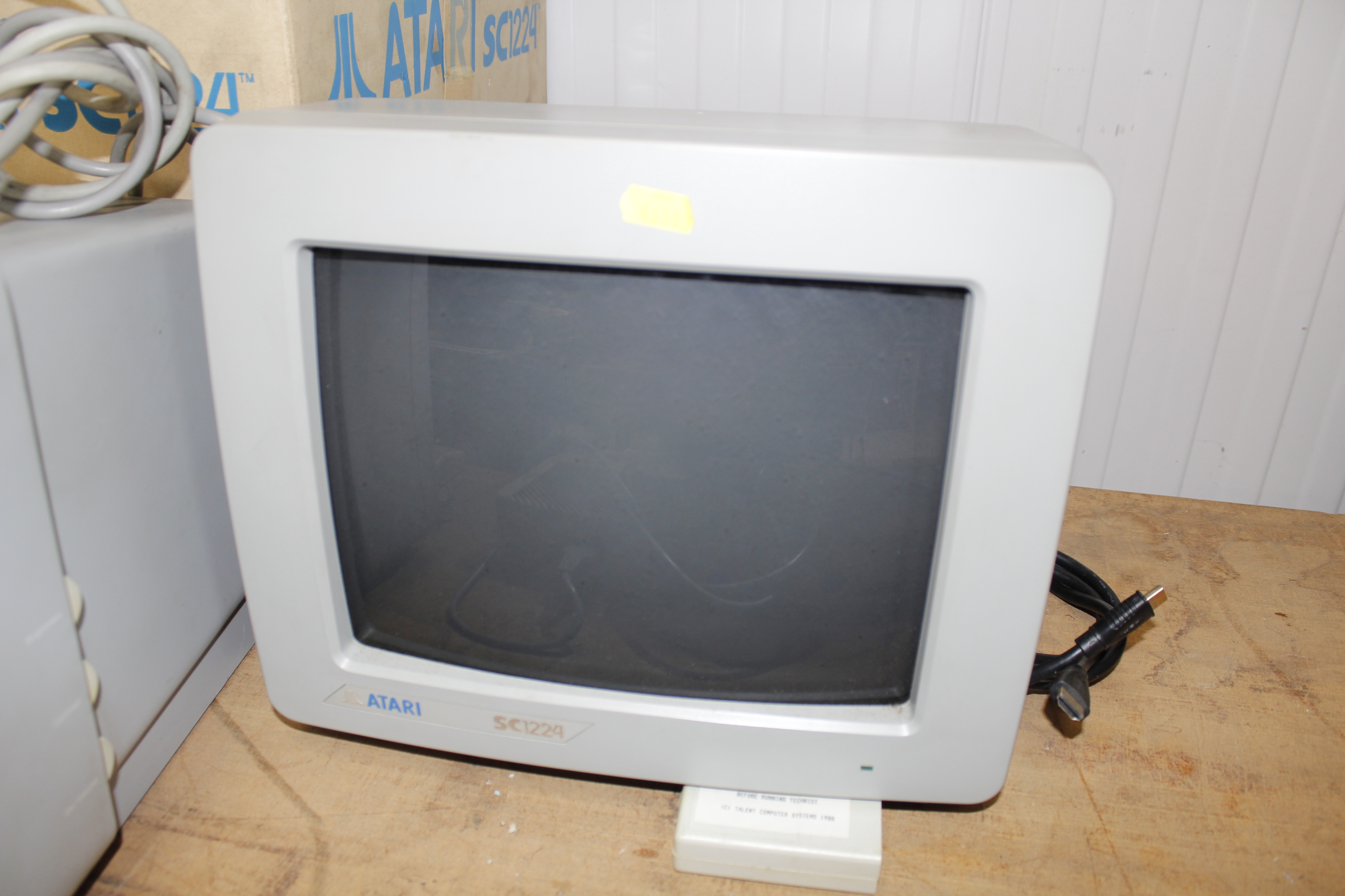 An Atari 1040STF computer with two monitors, boxes and manuals etc. - Image 2 of 8