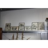 Six framed black & white prints 'Views of Manchest