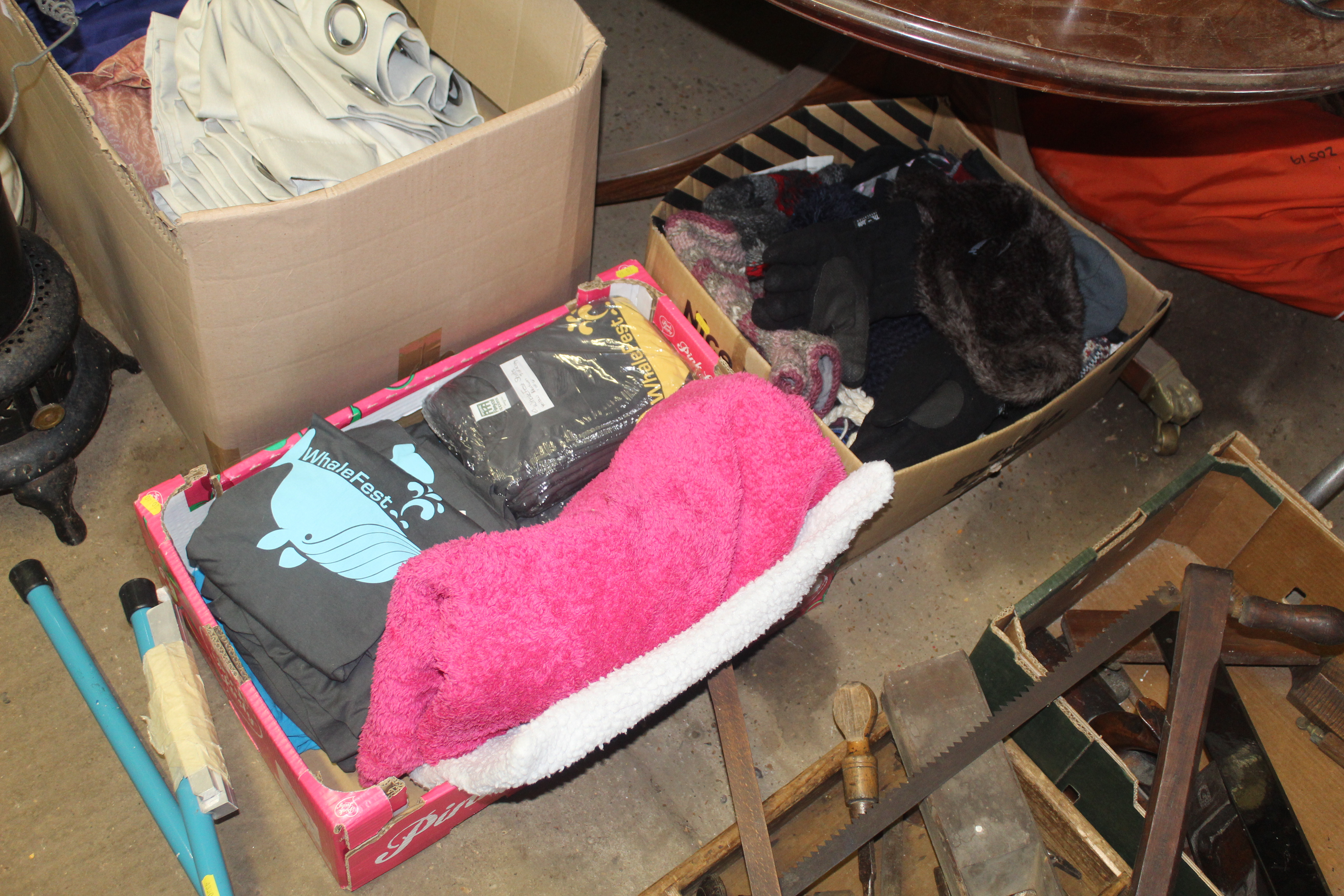 Two boxes containing various clothing to include m