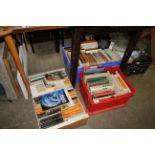 Three boxes of Penguin and other books