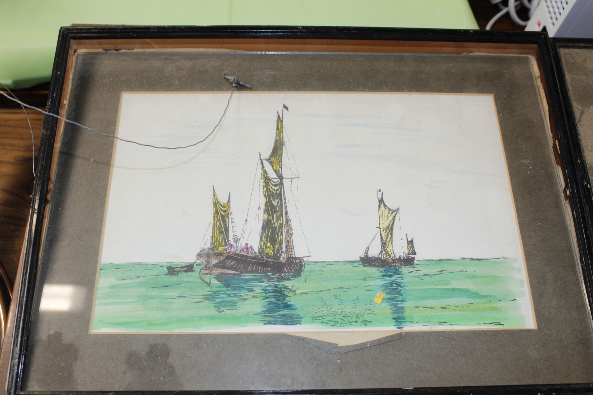 Two framed studies of sailing boats - Image 2 of 3