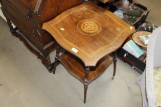 A 19th Century rosewood inlaid side table