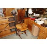 A nest of three G-plan style teak occasional table