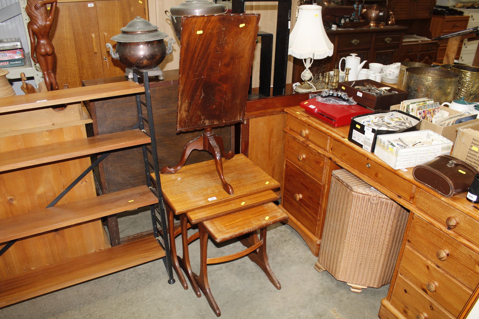 A nest of three G-plan style teak occasional table