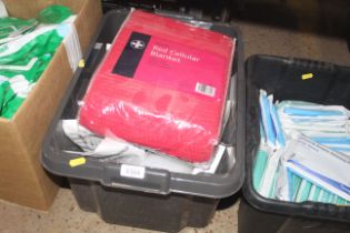 A box containing a quantity of medical related ite