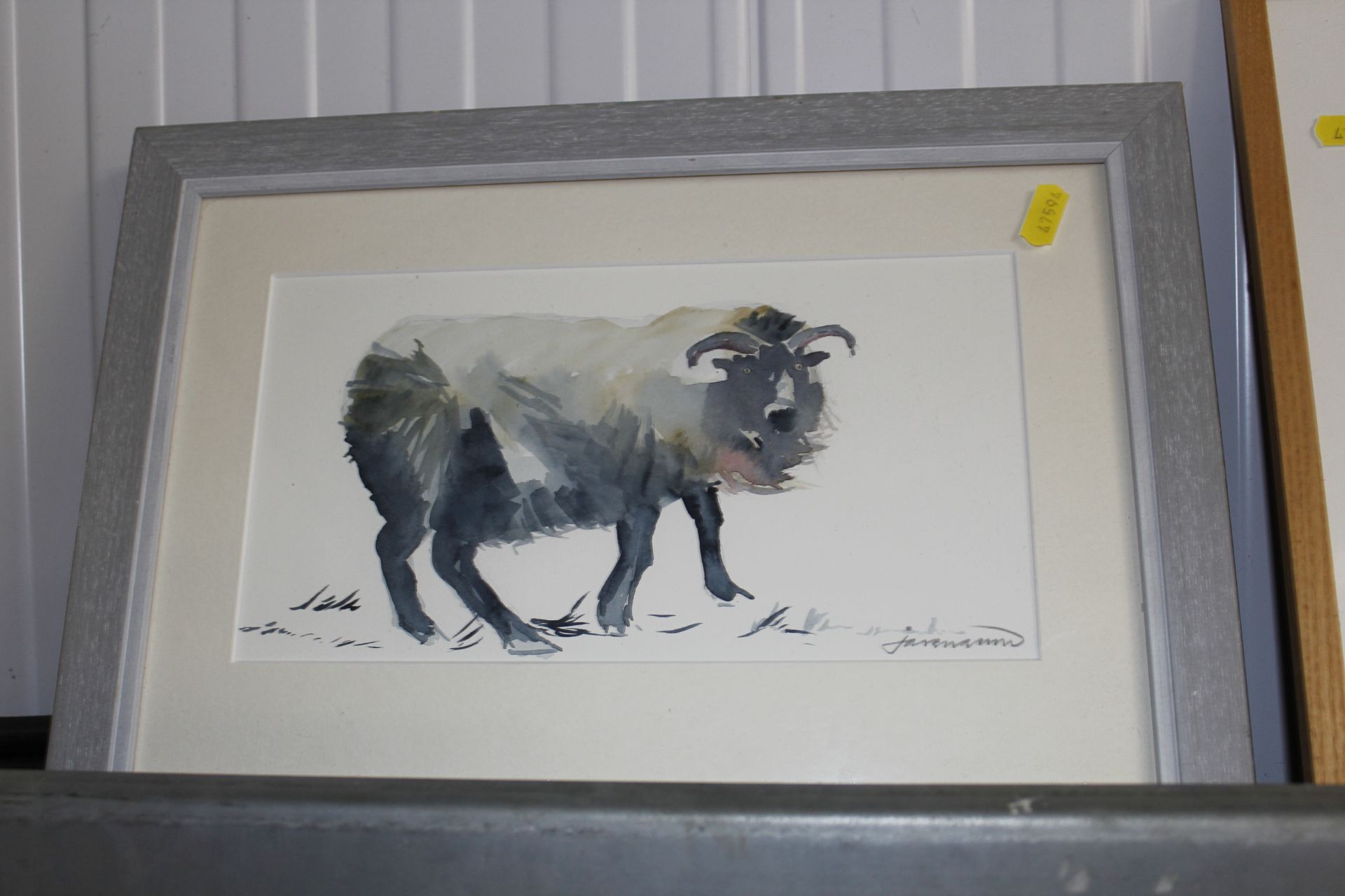 John Swallow, watercolour 'A Sheepish Glare' and a - Image 3 of 4