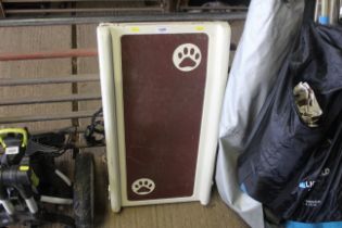 A folding fibre glass pet ramp