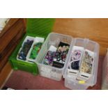 Three boxes of assorted costume jewellery, mainly