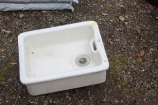 A small butler style sink