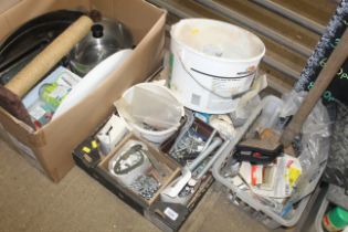 A box of various fittings, nails etc.