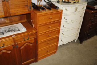 A G-plan chest fitted five drawers