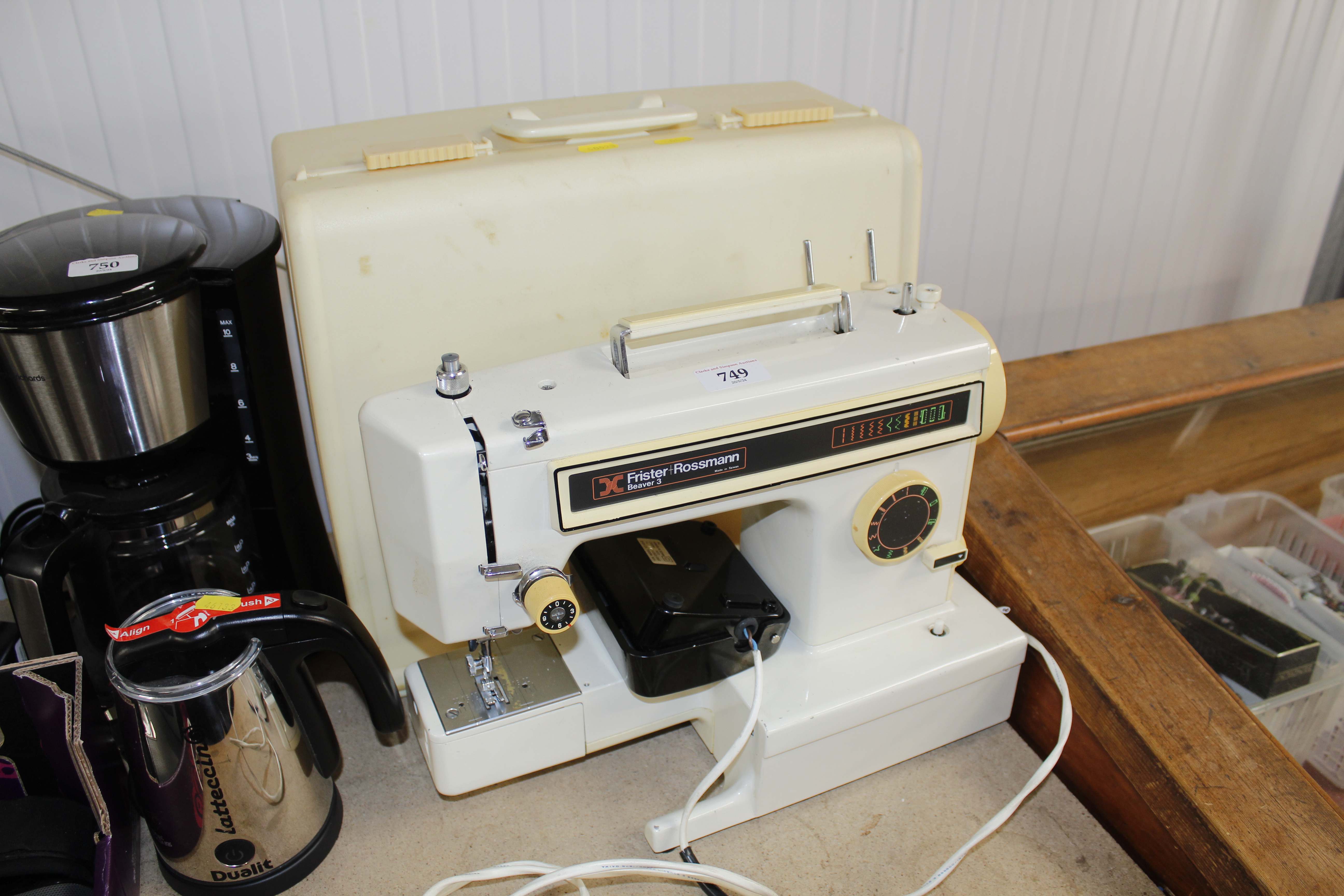 A Frister & Rossman sewing machine, sold as a coll