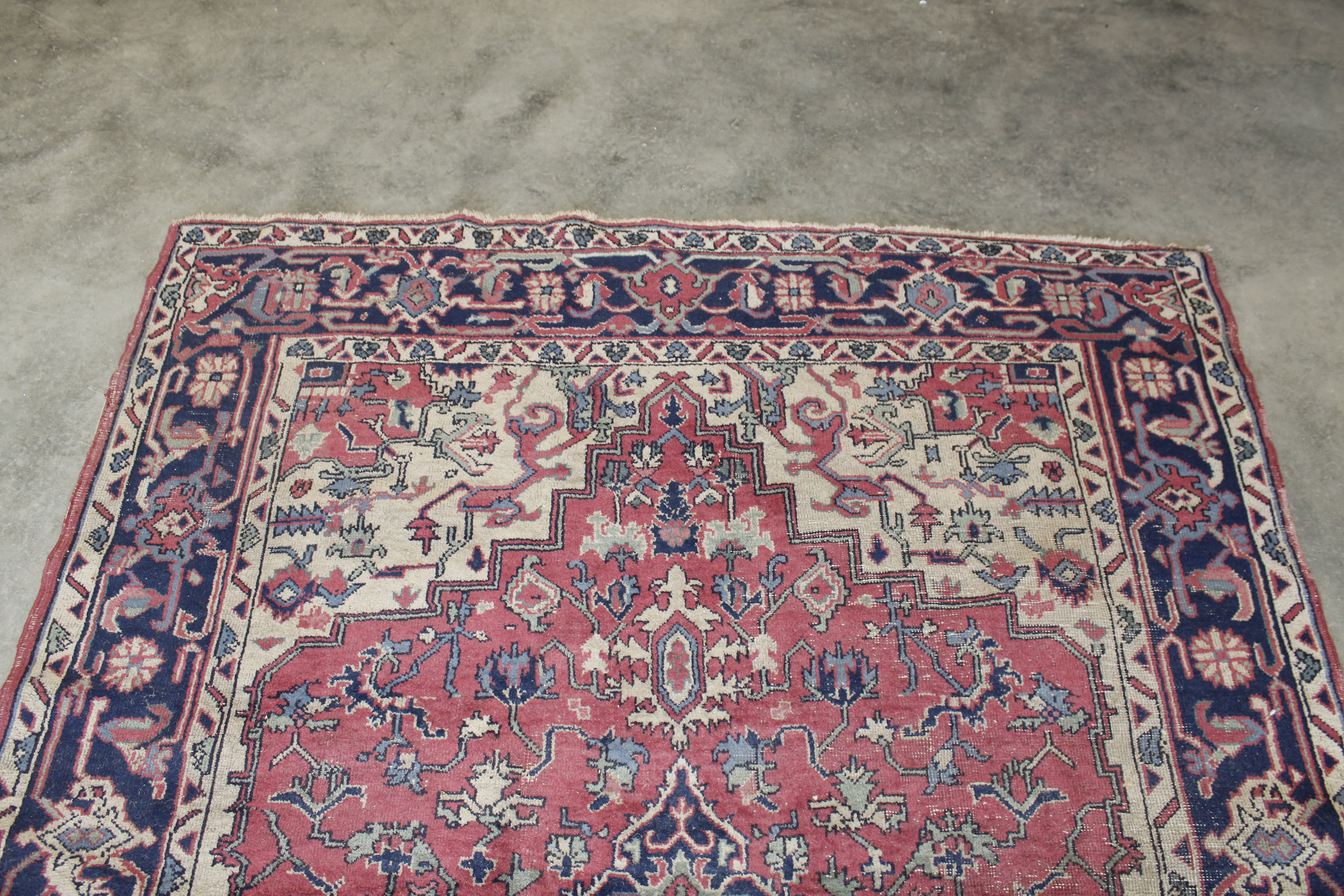 An approx. 9" x 6" blue and red patterned rug - Image 3 of 5