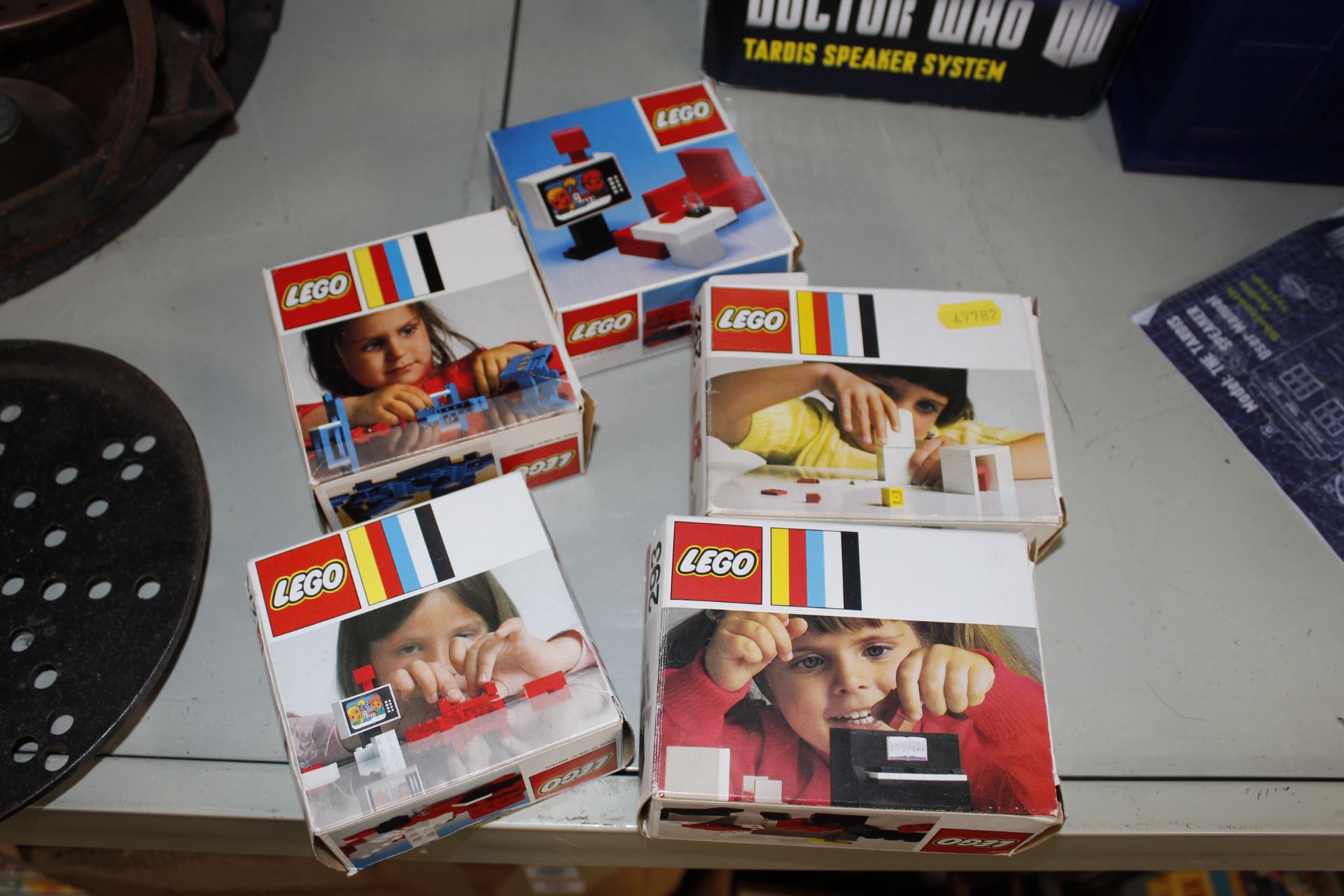 Five boxes of vintage Lego