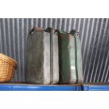 Two metal 20L Jerry cans