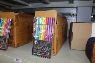 A box containing fine line pens