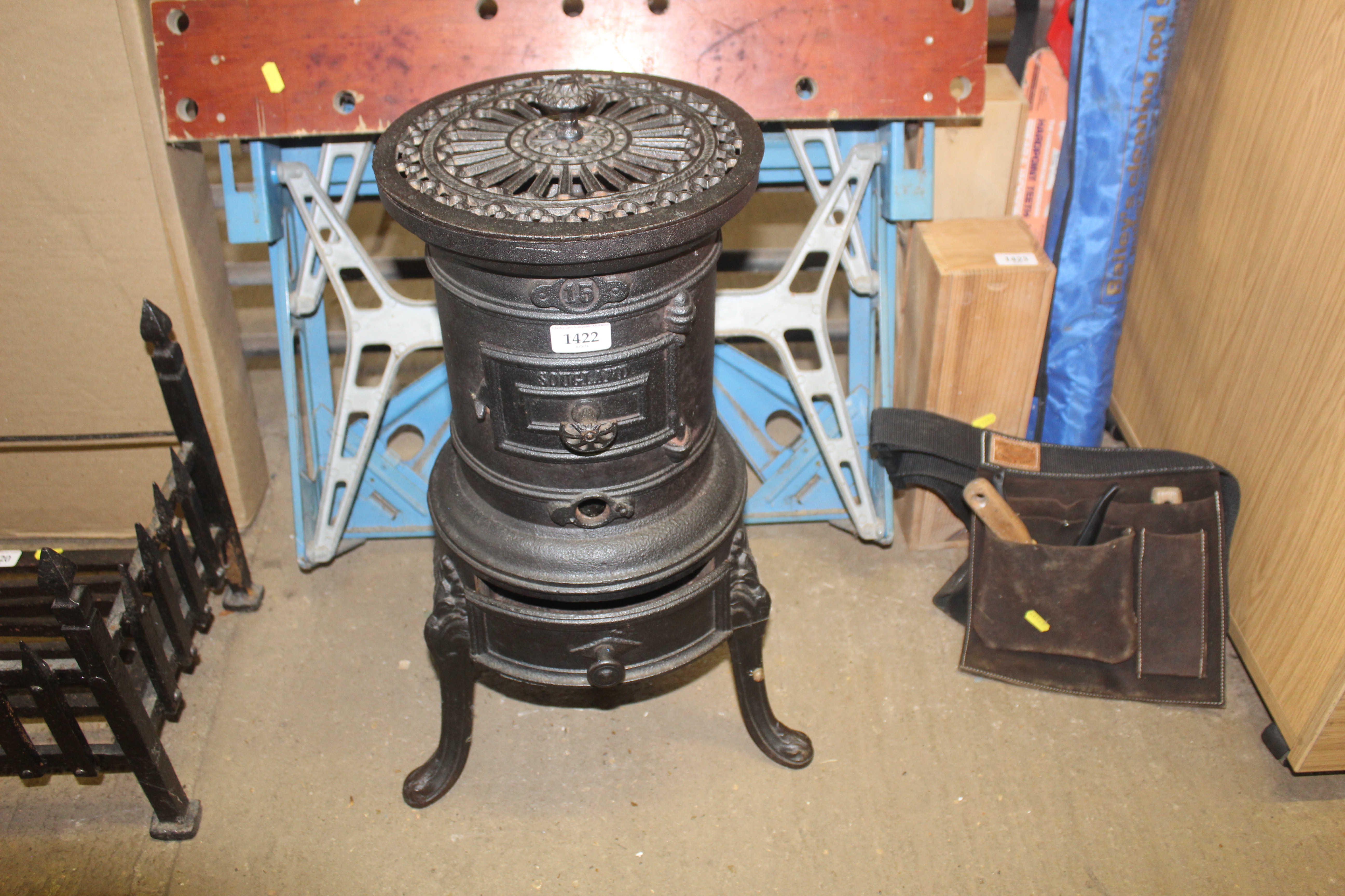 A Bougland cast iron stove