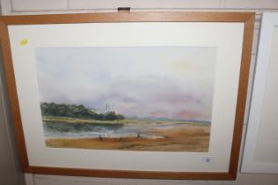 Richard J. Cox, framed and glazed watercolour stud