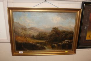 W. B Henley, mountainous river landscape, signed