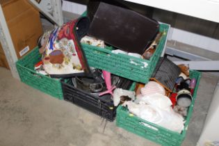 Four boxes of miscellaneous kitchenalia and domest