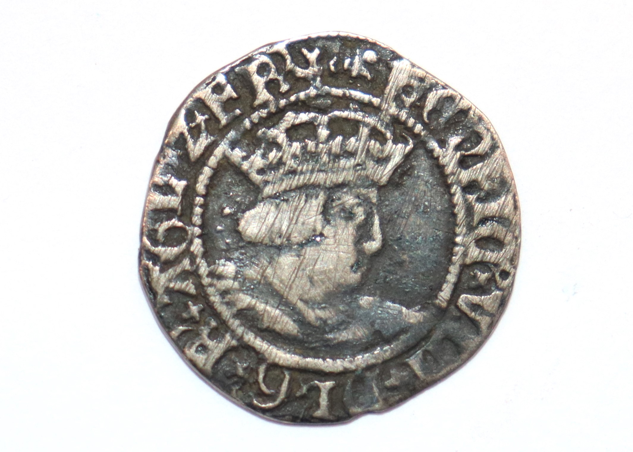 A Henry VIII half groat, second coinage - Image 2 of 4