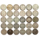 A collection of 30 Victorian silver threepence pieces