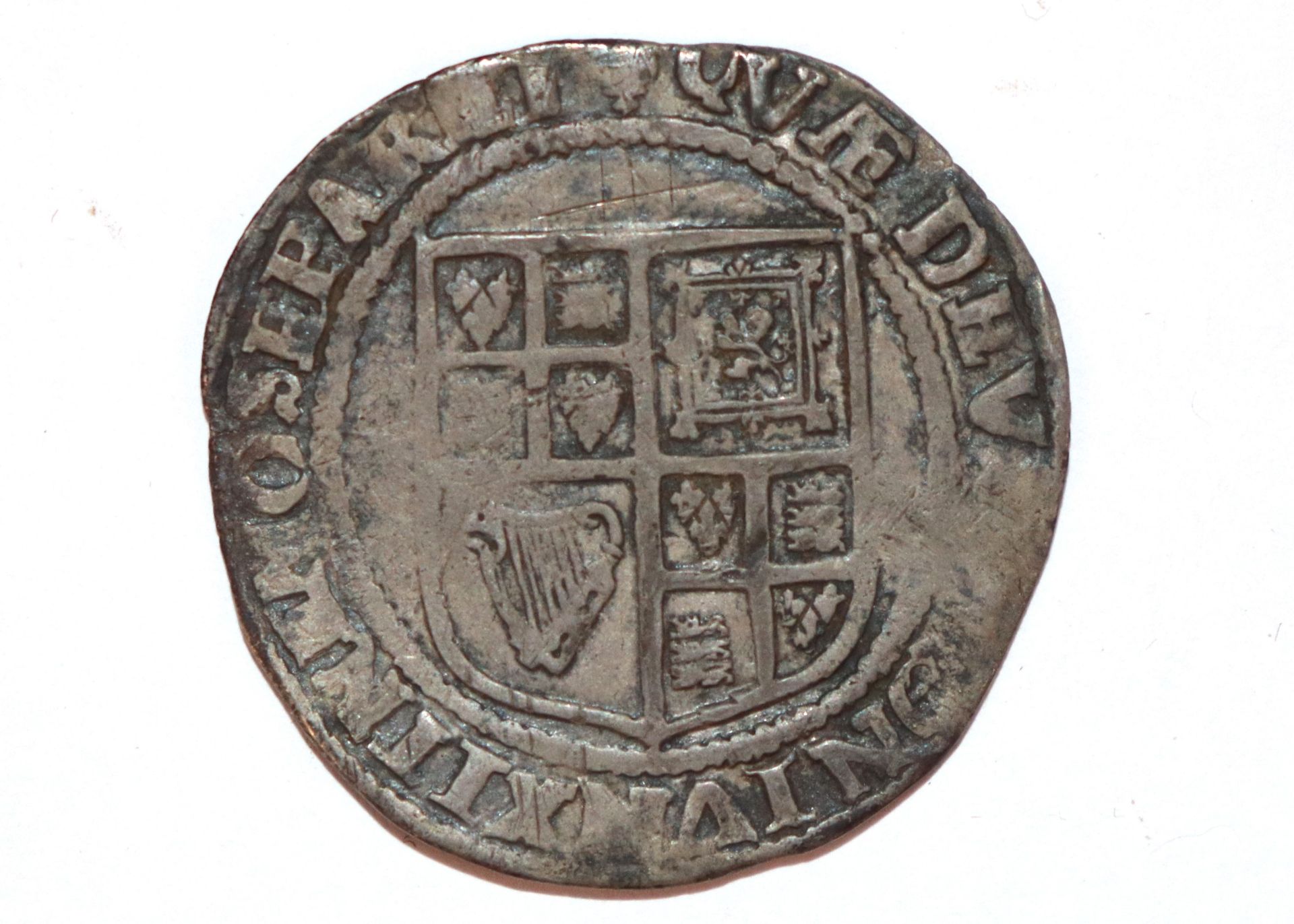 A James I shilling, MM lis