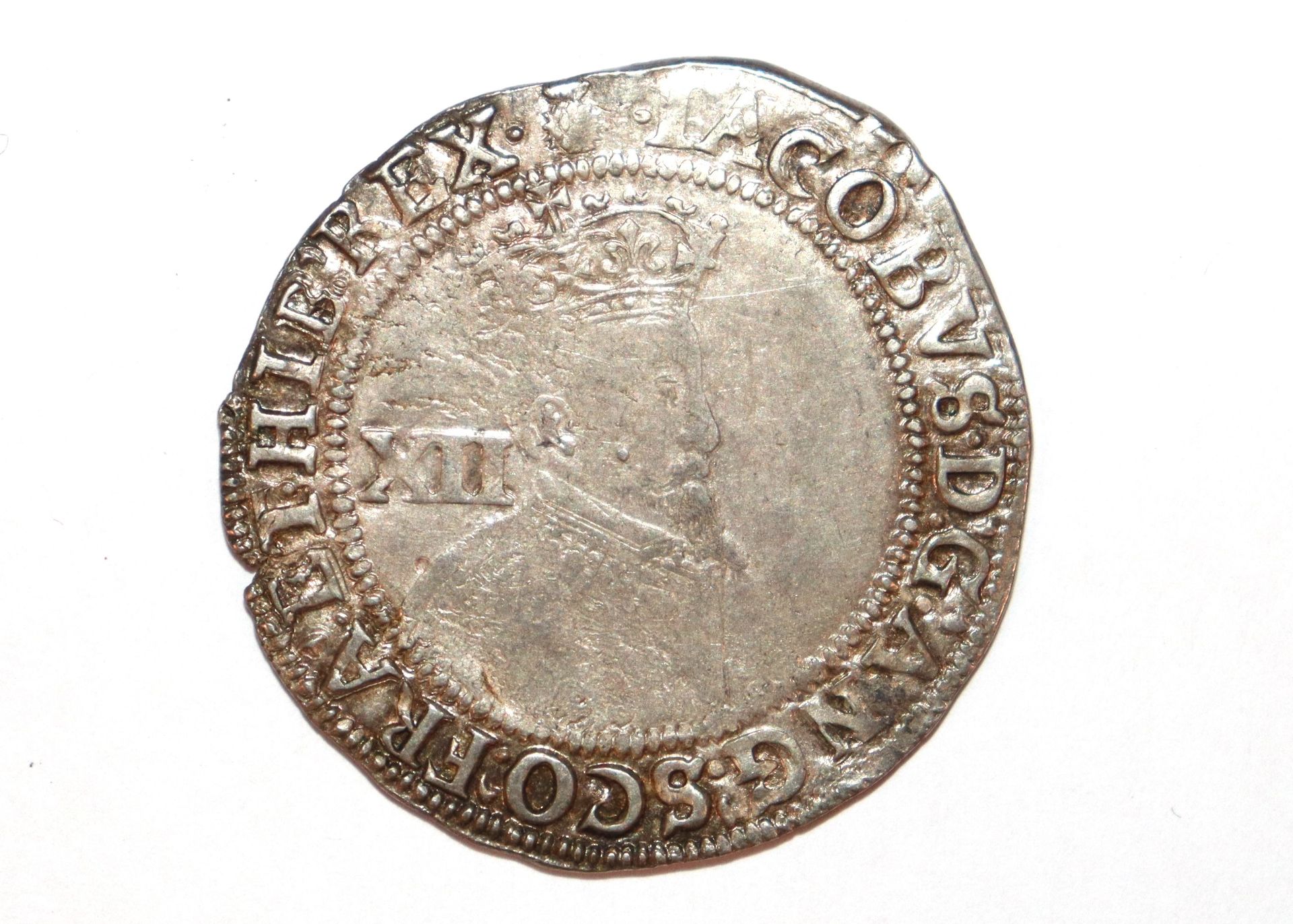 A James I shilling, MM thistle - Image 2 of 4