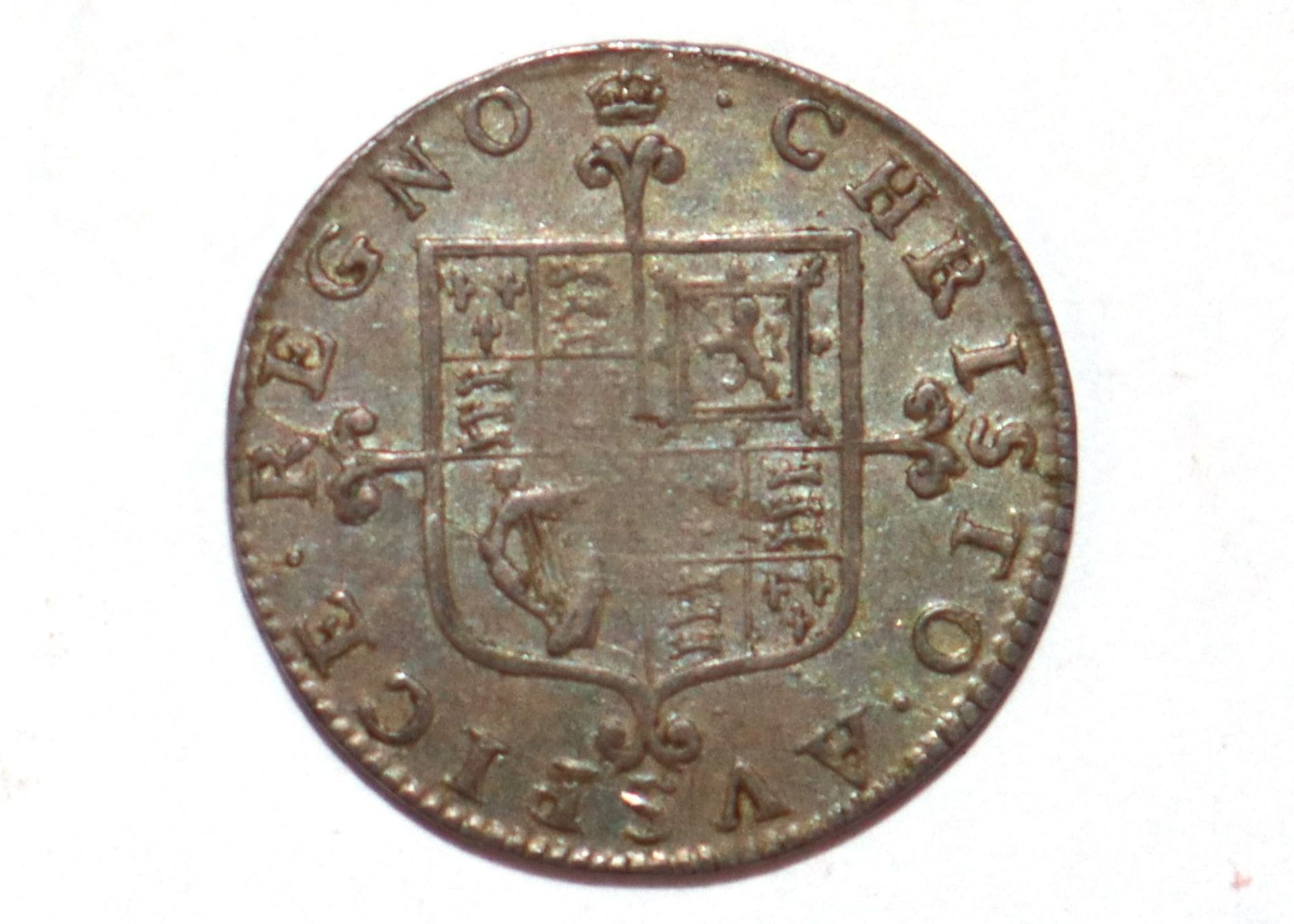 A Charles II twopence, (bust to the edge of the coin)