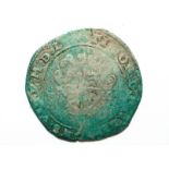 An Edward VI shilling, MM y Southwark Mint