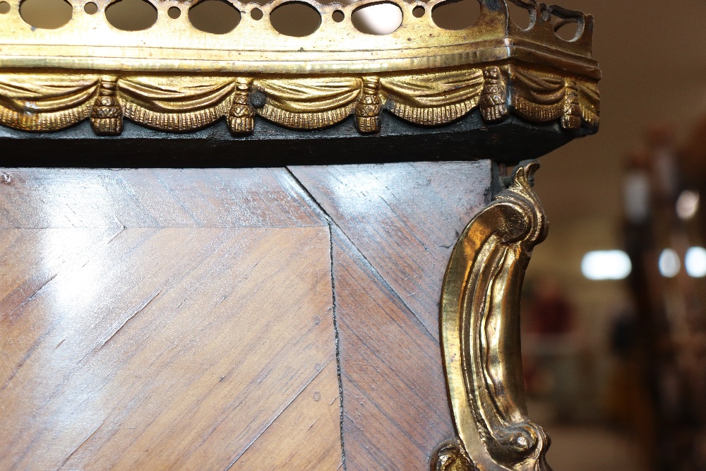 A pair of 19th Century French walnut and cross banded two tier side tables surmounted by pierced - Image 40 of 110