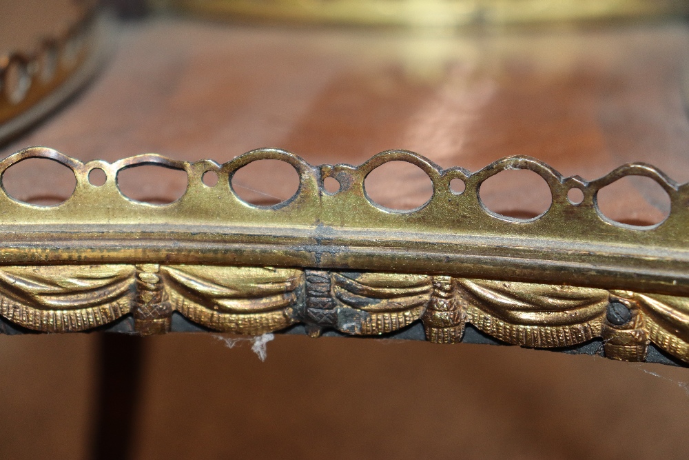 A pair of 19th Century French walnut and cross banded two tier side tables surmounted by pierced - Image 47 of 110