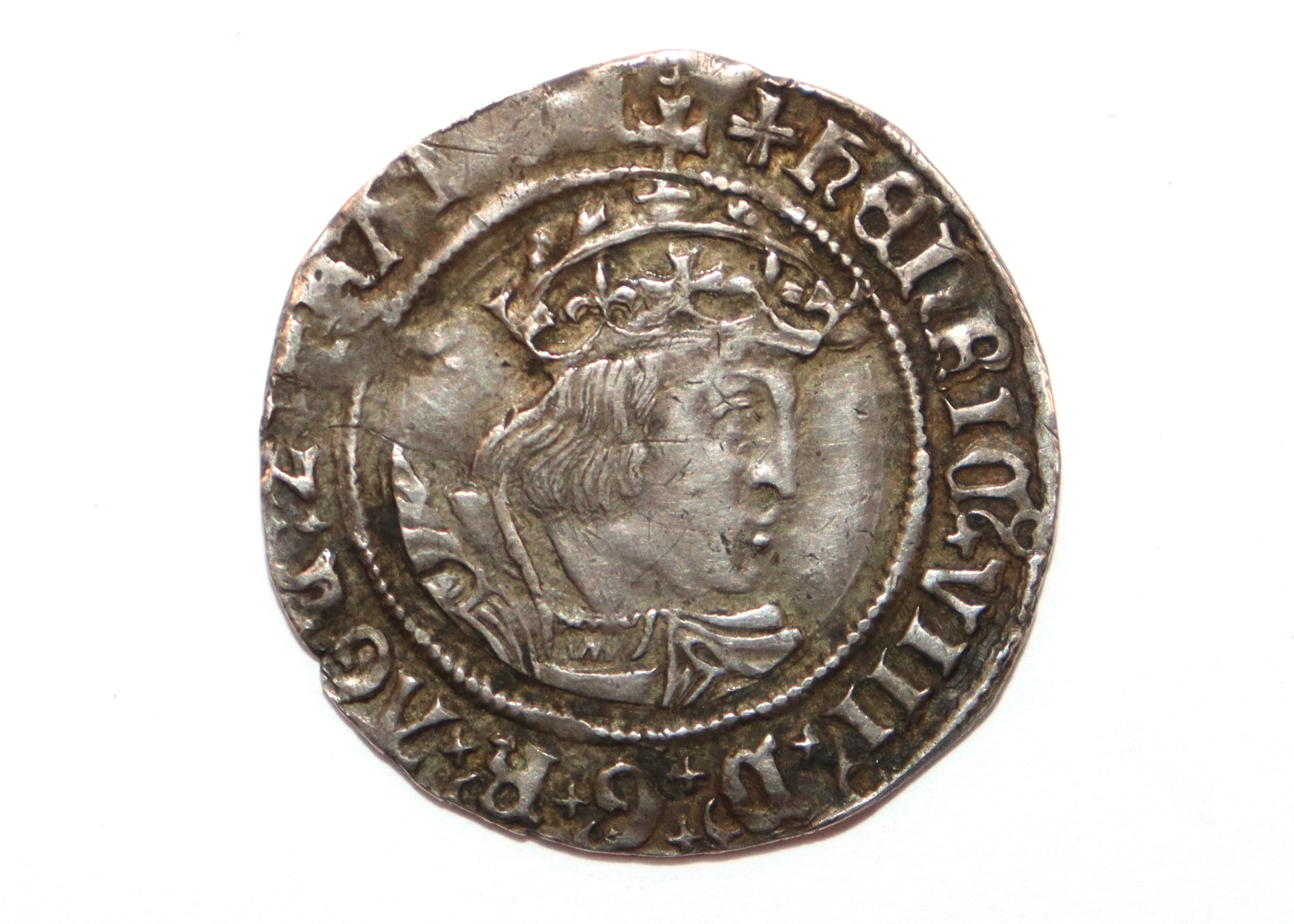 A Henry VIII groat, MM cross second coinage York - Image 2 of 4