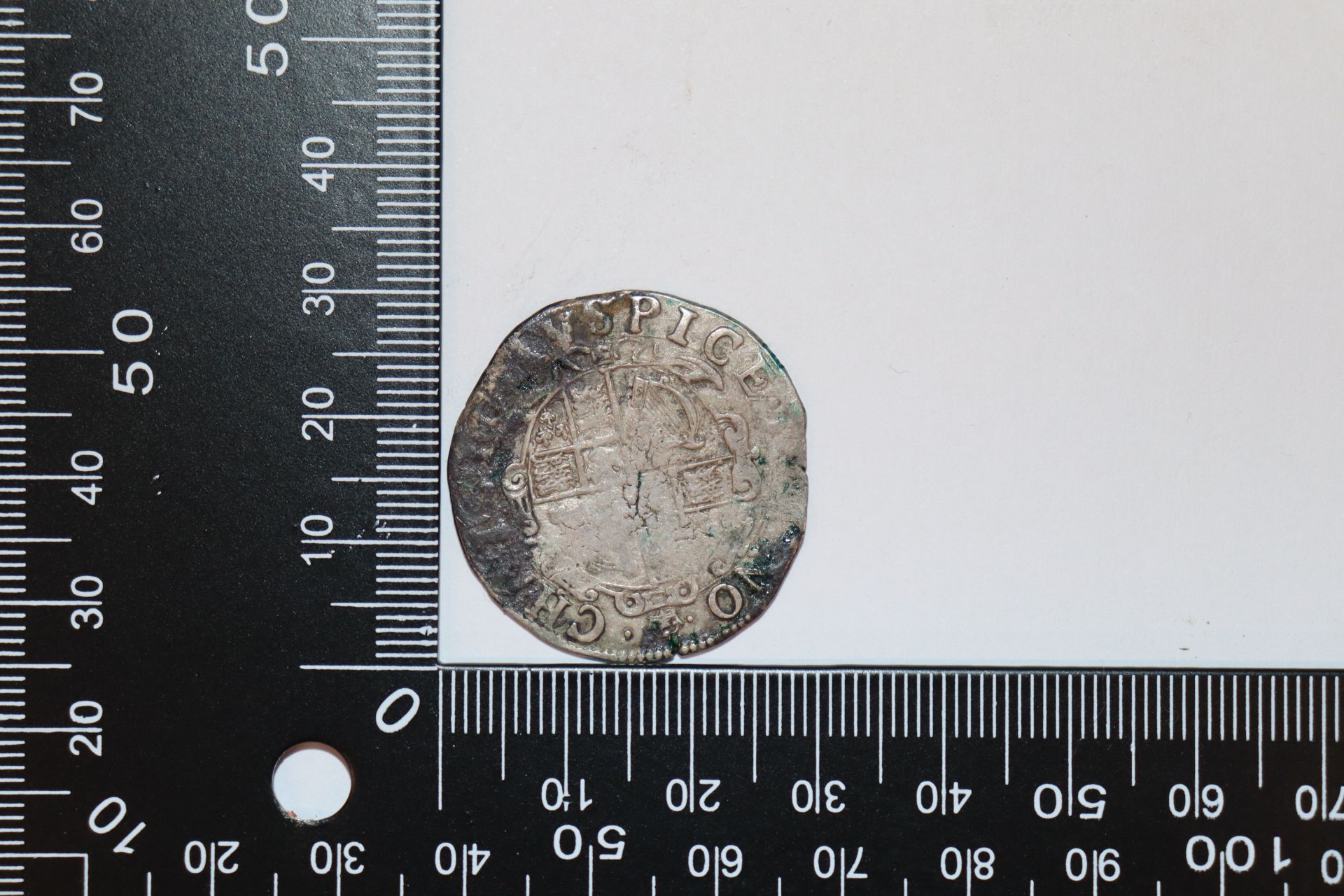 A Charles I shilling, MM crown - Image 3 of 4