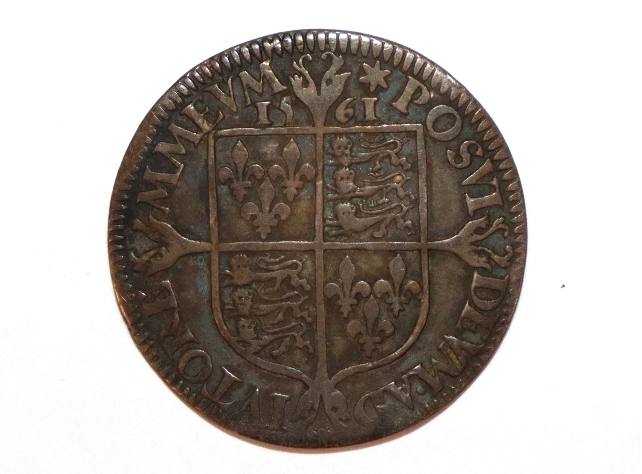 An Elizabeth I sixpence, MM star 1561