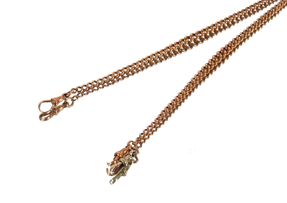 A 9ct gold watch chain, 17" (43cm long), 35gms - Image 3 of 3