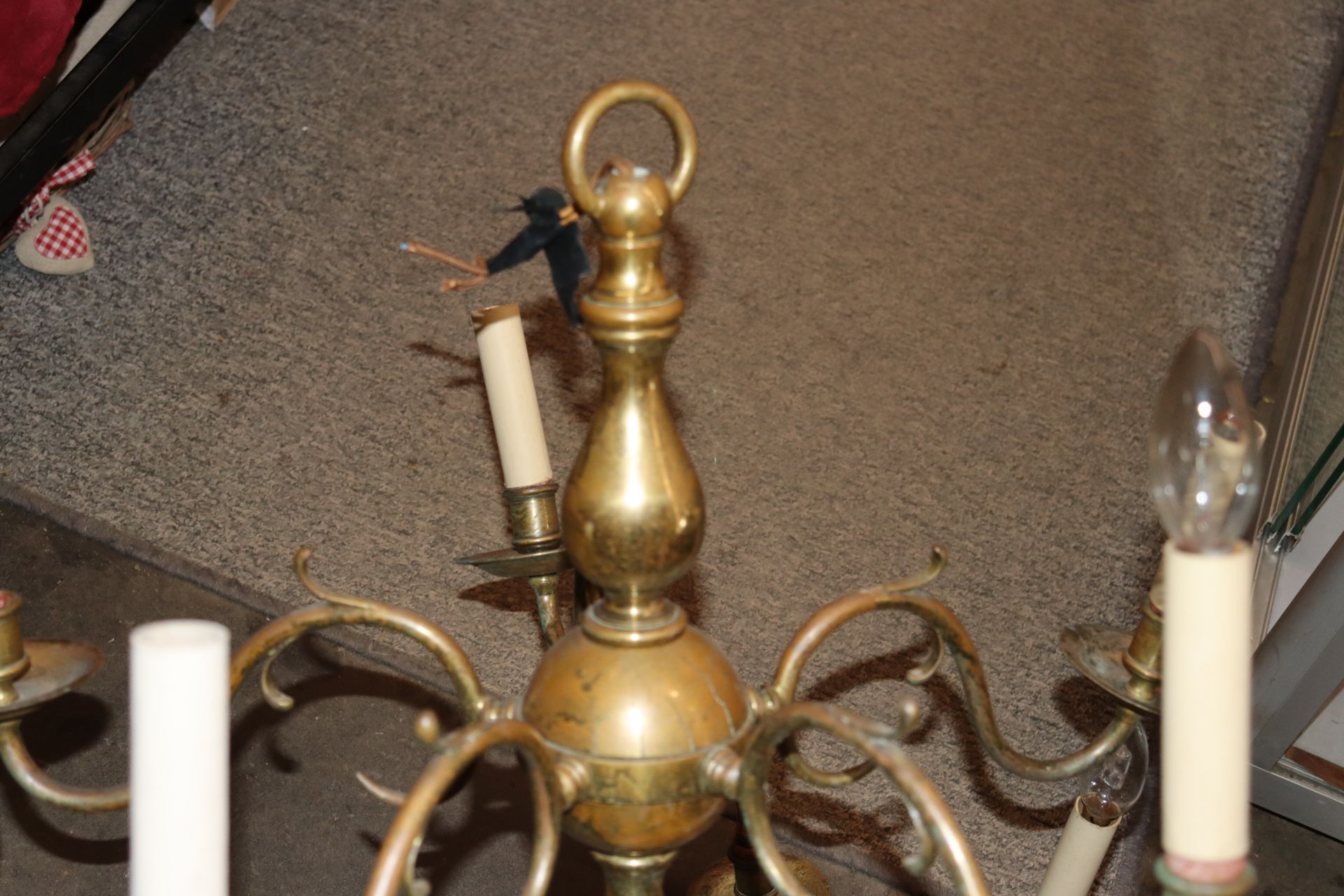 A 19th Century brass Dutch two tier chandelier - Image 4 of 7